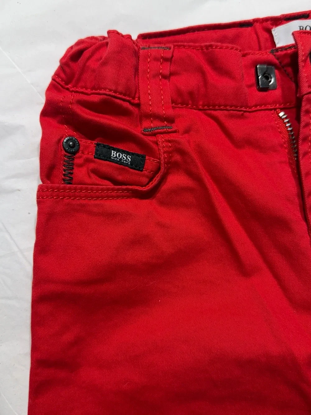 Hugo Boss Boys' Red Cotton Shorts